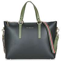 Tommy Hilfiger  Kabelky HARDWARE LEATHER TOT  Čierna