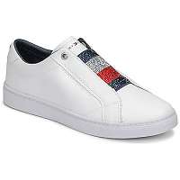 Tommy Hilfiger  Nízke tenisky CRYSTAL LEATHER SLIP ON SNEAKER  Biela