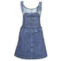 Tommy Jeans  Krátke šaty TJW A LINE DUNGAREE DRESS  Modrá