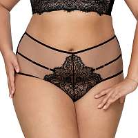 Avalingerie Nohavičky Paloma Black klasické vyššie čierno-béžová XXXL