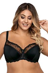 Avalingerie Podprsenka Novato 1030 polovystužená čipkovaná ČIERNA 75/E