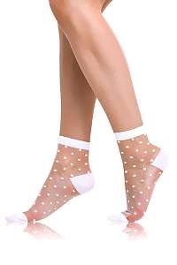 Bellinda Silonkové ponožky s bodkami Bellinda TRENDY biele biela-42