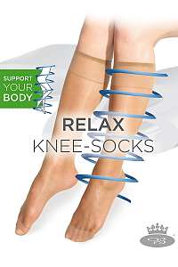 Boma Silónové zdravotné podkolienky Relax béžová uni