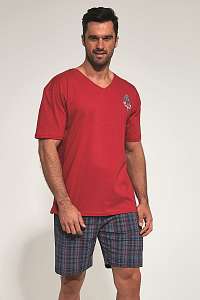 Cornette Červené pyžamo Anchor farebná M