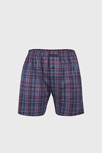 Cornette Modré kockované trenírky Comfort IV farebná XL