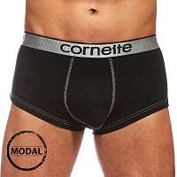 Cornette Pánske boxerky Push-Up Real Men Silver čierne ČIERNA M