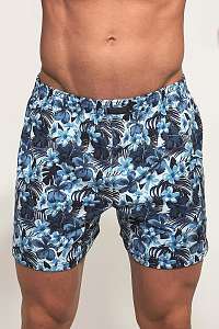 Cornette Pánske trenky Classic Blue flowers modrá XL
