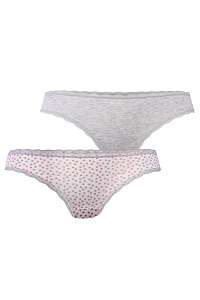 COTONELLA 2 pack bavlnených nohavičiek Alice sivo-ružová S