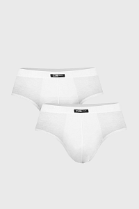 Cotonella 2 PACK bielych slipov Uomo Home biela XXXL