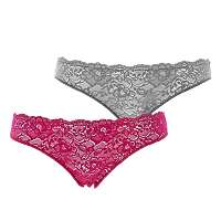 COTONELLA 2 pack klasických nohavičiek Lotta ružovo-hnedá L