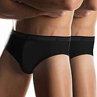 COTONELLA 2 pack pánskych slipov UOMO Noir ČIERNA XXXL