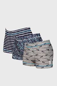 Cotonella 3 PACK chlapčenských boxeriek Wave modrá 6