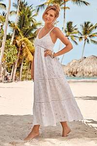 David Beachwear Plážové šaty Cipro biela L