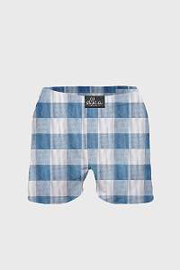 ELKA LOUNGE Modro-biele kockované trenírky Elka LOUNGE modrá XXL