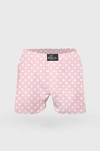 ELKA LOUNGE Ružové trenírky Elka LOUNGE s bodkami ružová XL