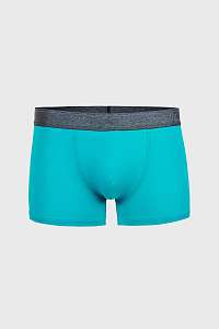 ELKA LOUNGE Tyrkysové boxerky Elka LOUNGE so sivou gumou modrá XXL