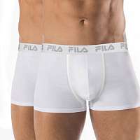 Fila 2 pack bielych boxeriek s bielou gumou FILA biela XXL