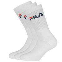 Fila 3 pack bielych vysokých ponožiek FILA biela-38
