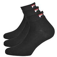 Fila 3 pack čiernych nízkych ponožiek FILA ČIERNA-42