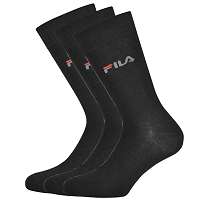 Fila 3 pack čiernych tenkých vysokých ponožiek FILA ČIERNA-42