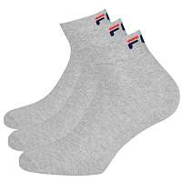 Fila 3 pack sivých nízkych ponožiek FILA šedá-46