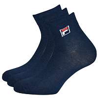 Fila 3 pack tmavomodrých členkových ponožiek FILA modrá-42