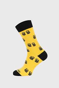 Fusakle Ponožky Fusakle Na zdravie žlté žltá-38