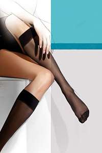 Gatta 2 PACK pančuchových podkoleniek Lycra 15 DEN ČIERNA uni