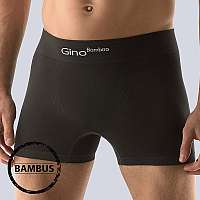 GINO Boxerky Bamboo dlhšia nohavička Black ČIERNA XL/XXL