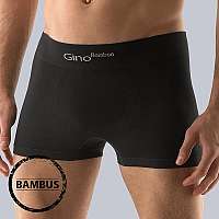 GINO Boxerky Bamboo krátka nohavička Black ČIERNA M/L