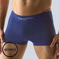 GINO Boxerky Bamboo krátka nohavička Blue tm.modrá L/XL