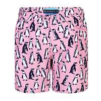 GRANADILLA Pánske kúpacie šortky GRANADILLA Pinguins Pink ružová XL