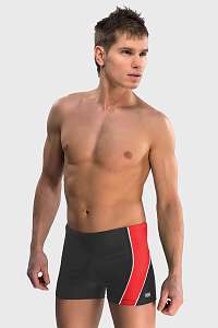 gWINNER Kúpacie boxerky Michael PLUS SIZE šedá/červená 4XL