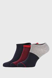 John Frank 3 PACK nízkych ponožiek Benet farebná-45