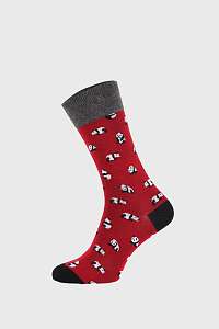 John Frank Červené ponožky Panda červená-45