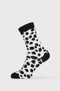 John Frank Dámske ponožky BlackWhite biele farebná-40