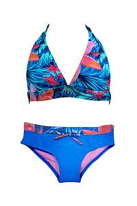 Lentiggini a Mila Swimwear Dievčenské dvojdielne plavky Orchidee viacfarebné 128