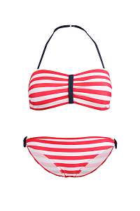 Lentiggini a Mila Swimwear Dievčenské dvojdielne plavky Sailor červená 116