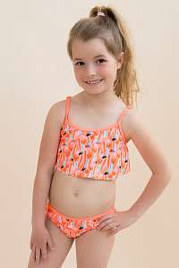 Lentiggini a Mila Swimwear Dievčenské dvojdielne plavky Summer oranžová 104