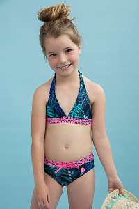 Lentiggini a Mila Swimwear Dievčenské dvojdielne plavky Tropicana viacfarebné 116