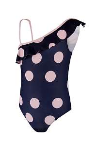 Lentiggini a Mila Swimwear Dievčenské jednodielne plavky Nela modro-ružová 98
