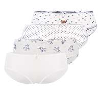 Mayoral Moda Infantil, S:A.U. 4 PACK dievčenských nohavičiek Mayoral Ocean biela 10