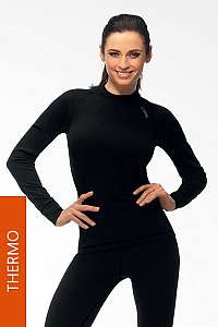 MrsFitness Dámske thermo tričko WINNER Arca Silver Plus ČIERNA L