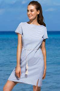NATURANA Dámske plážové šaty Pandora modro-biela