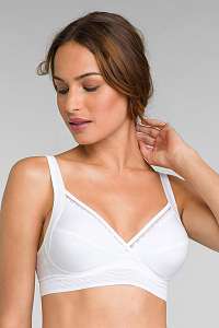 Playtex Podprsenka Playtex Non Wired Cotton bez kostíc biela 85/C