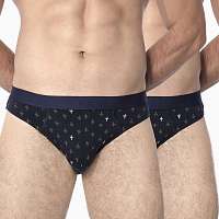 Rössli 2 pack pánskych slipov ROSSLI Cactus viacfarebná XL