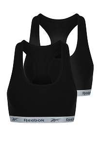 Reebok 2 pack dámskych Crop topov Reebok čierne ČIERNA L