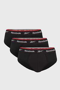 Reebok 3 PACK čiernych slipov Reebok Basic Sport ČIERNA M
