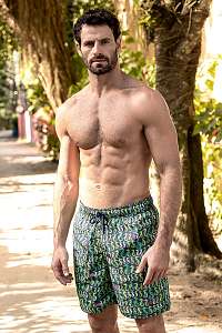 SHORTS Co. Pánske kúpacie šortky SHORTS Co. Cavalo Marinho REG obojstranné viacfarebná L