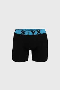 STYX Čierne boxerky STYX s modrou gumou ČIERNA L